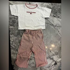 Zara White and Red Kids set bundle